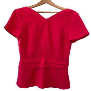 🌸Banana Republic bright pink open back top size 4P Barbiecore